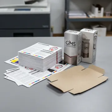 Custom folded product inserts for packaging