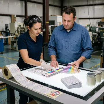 Candle label proofing and printing process