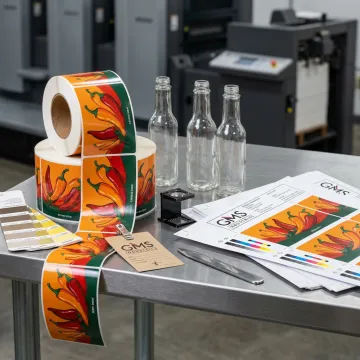 Hot sauce label production process