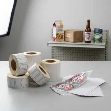 Custom printed shelf labels on rolls