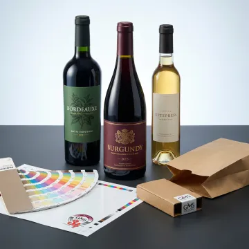 Custom wine bottle labels on premium bottles
