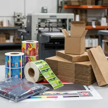 Custom printed label film for apparel packaging