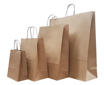 Custom printed paper bags without handles in bulk quantities