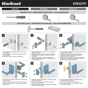 Professional instruction sheets with clear diagrams laid out on packaging table