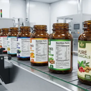 Custom supplement packaging with vibrant label printing