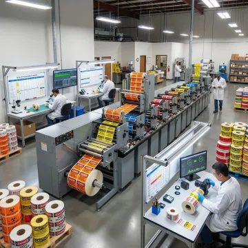 High-quality pressure sensitive warning labels being manufactured in Texas facility