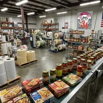 Custom food labels printed for packaged food products