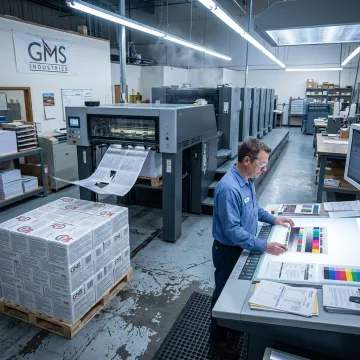 Pharmaceutical insert printing production