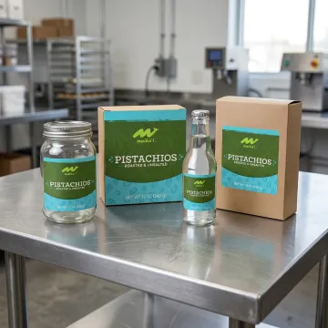 Custom food labels on packaged products