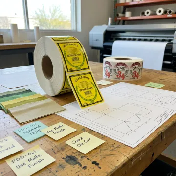 Custom die cut label rolls