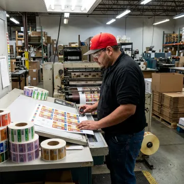 Shelf label production and finishing process