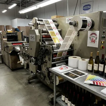 Wine label production process