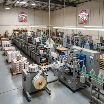 Pressure sensitive wraparound label rolls for packaging equipment