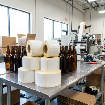 Blank glossy waterproof beer labels