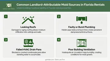Four common landlord-attributable mold sources in Florida rental properties