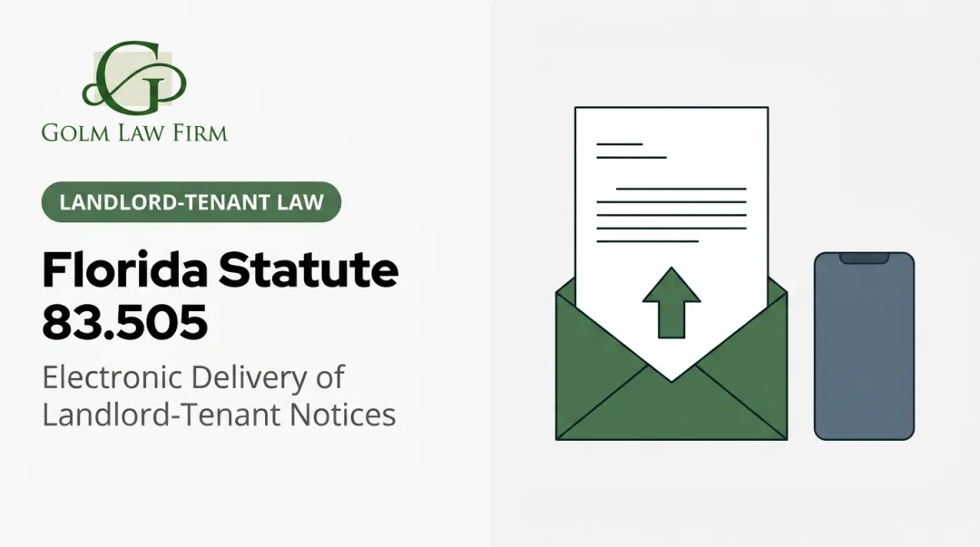 Florida Statute 83.505: Electronic Delivery of Landlord-Tenant Notices