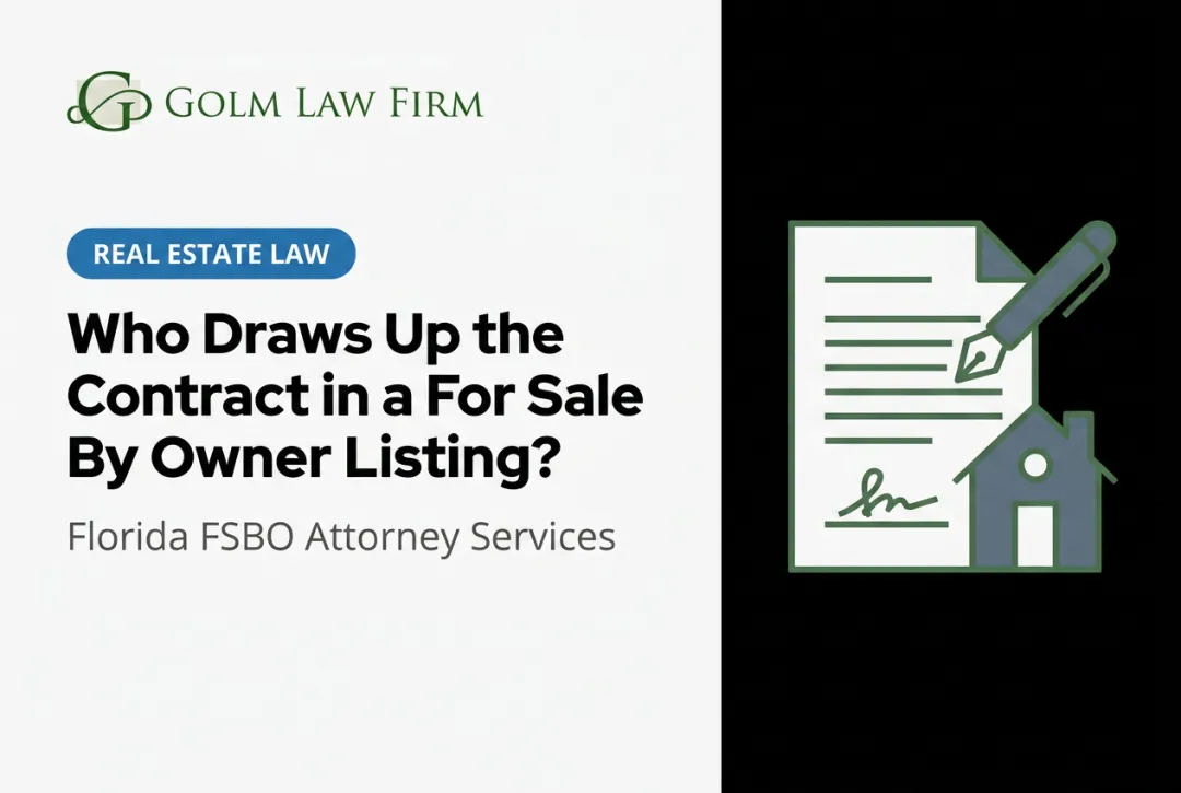Who Draws Up the Contract in a For Sale By Owner Listing?