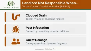 Three tenant-caused conditions excluded from Florida landlord habitability obligations