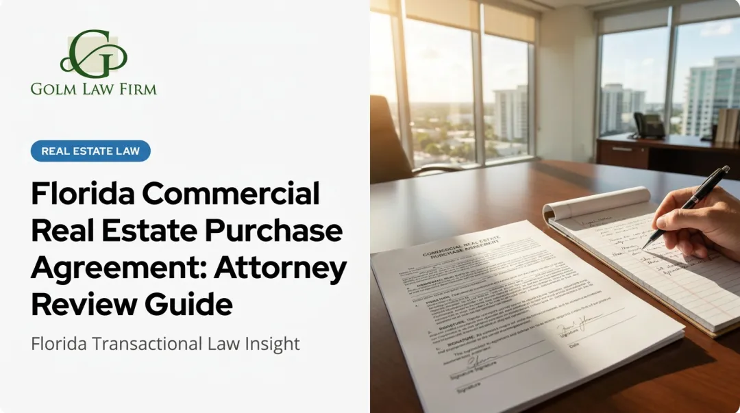 Florida Commercial Real Estate Purchase Agreement: Attorney Review Guide