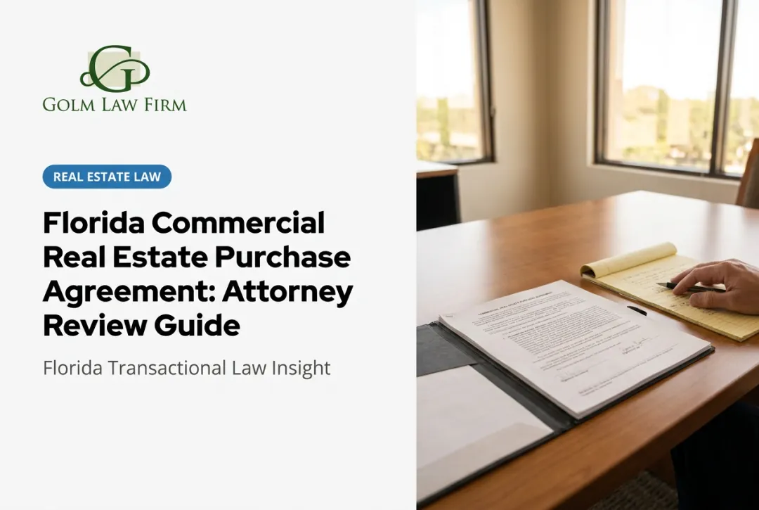 Florida Commercial Real Estate Purchase Agreement: Attorney Review Guide