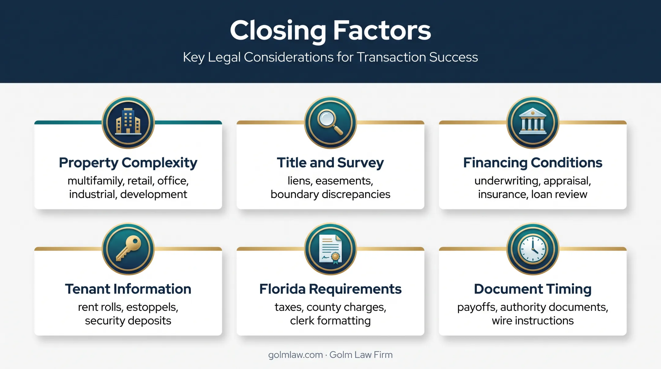 Six factors affecting Florida commercial real estate closing timelines