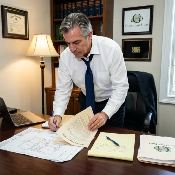 Florida real estate attorney reviewing title documents