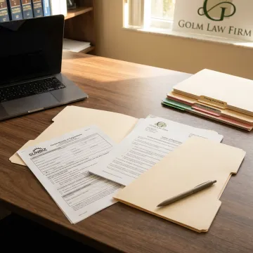 Florida corporate filing documents on attorney desk