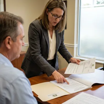 Attorney coordinating residential real estate closing paperwork