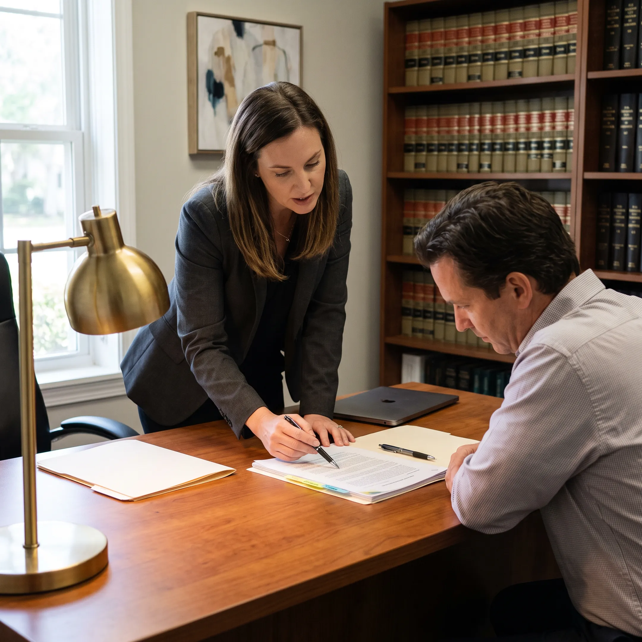 Attorney explaining a Florida estate plan to a client
