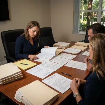 Attorney reviewing real estate documents