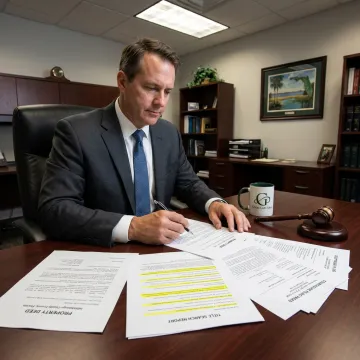 Florida quiet title attorney reviewing property records