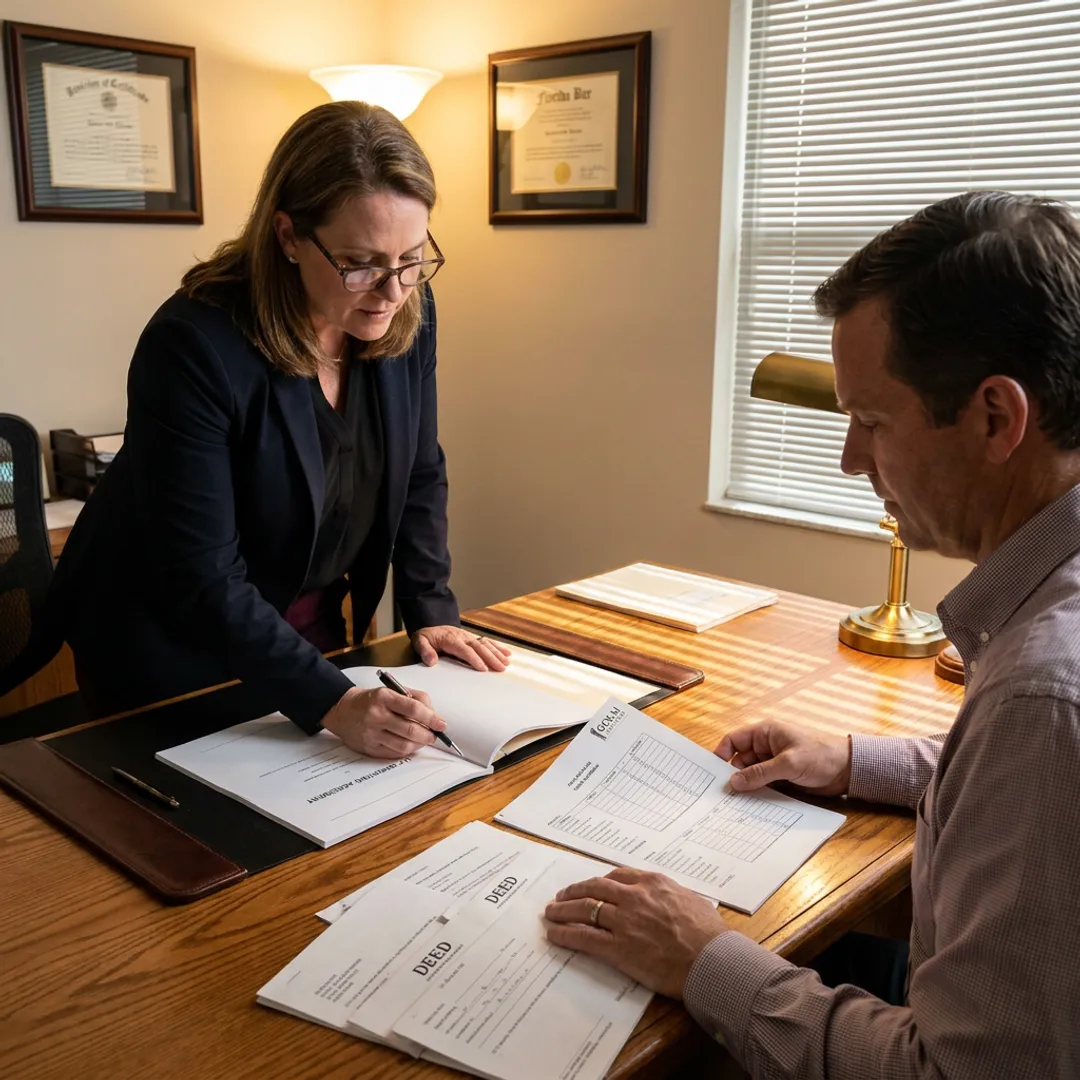 Attorney explaining LLC asset protection documents