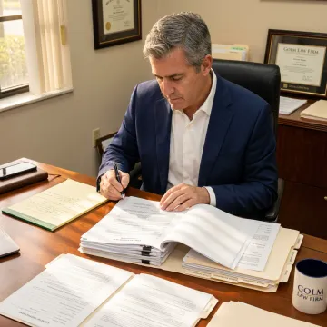 Florida title and escrow attorney reviewing closing documents