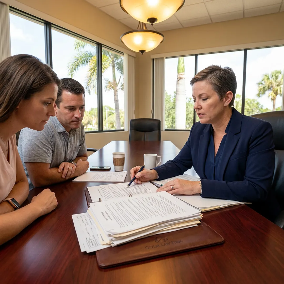 Attorney reviewing real estate documents