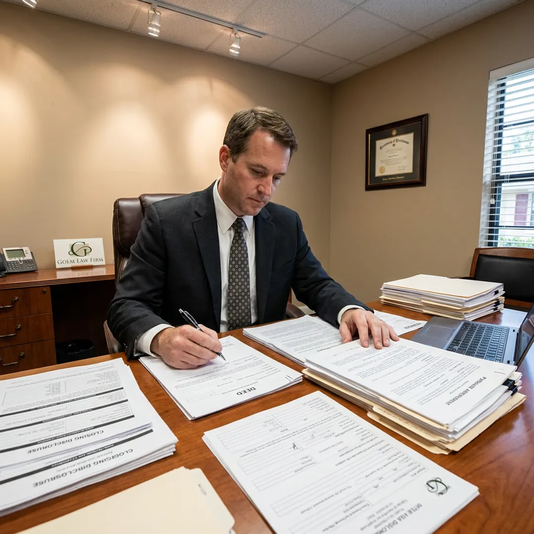 Attorney reviewing Florida real estate documents