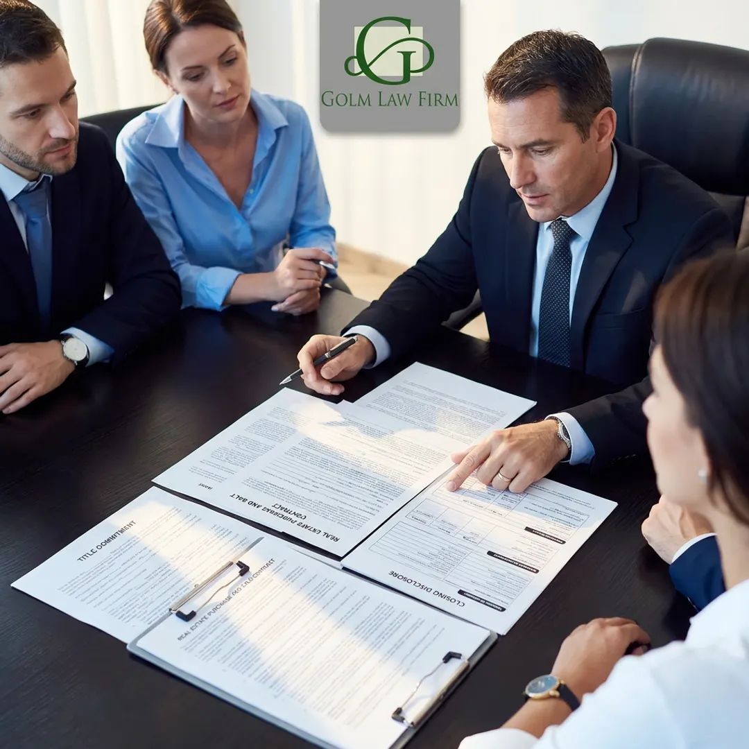 Attorney reviewing real estate transaction documents