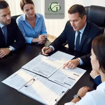 Attorney reviewing real estate transaction documents
