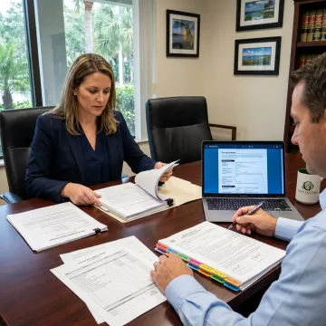 Attorney coordinating Florida real estate closing documents
