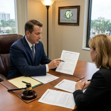 Attorney reviewing business transaction documents
