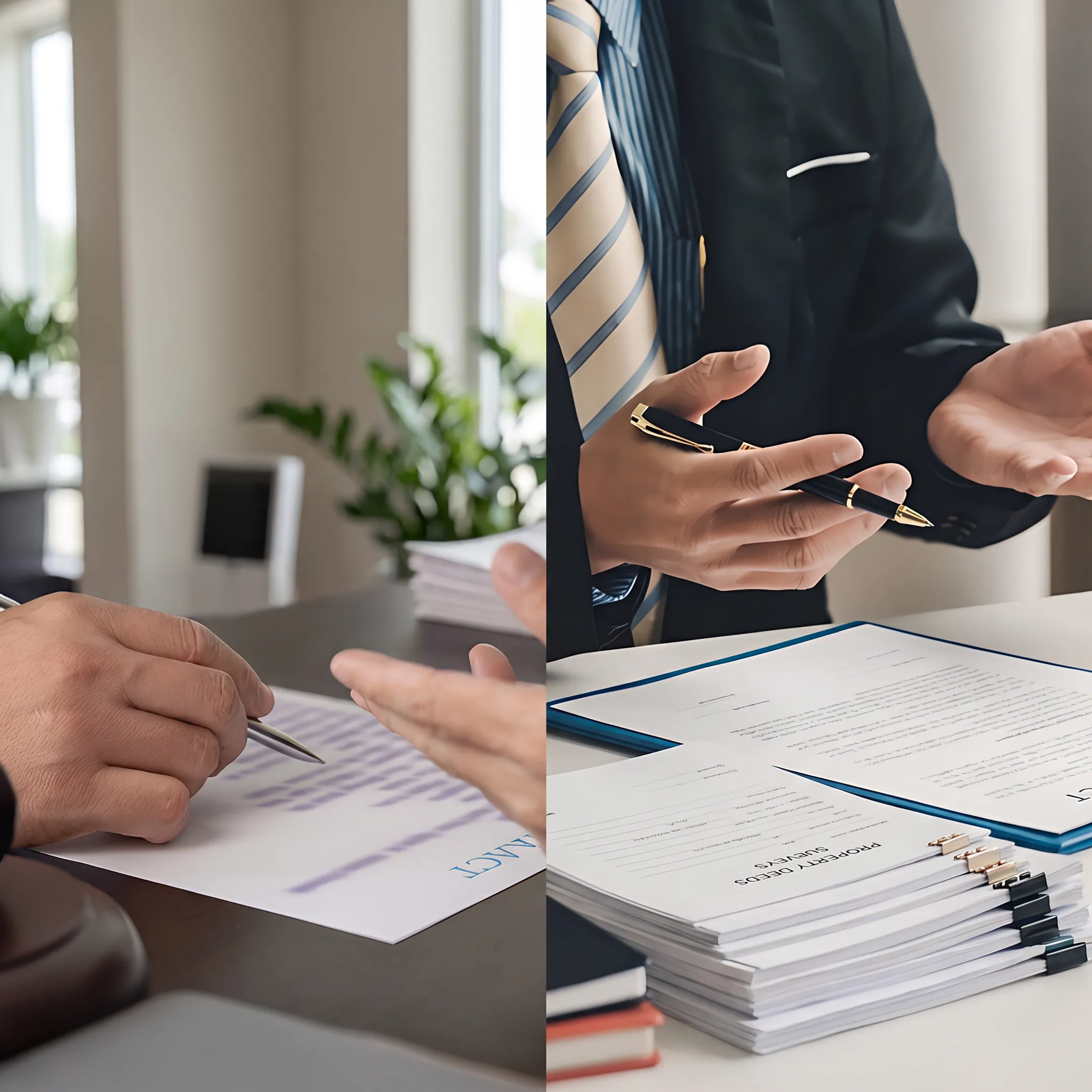 Attorney explaining property ownership dispute options to a client