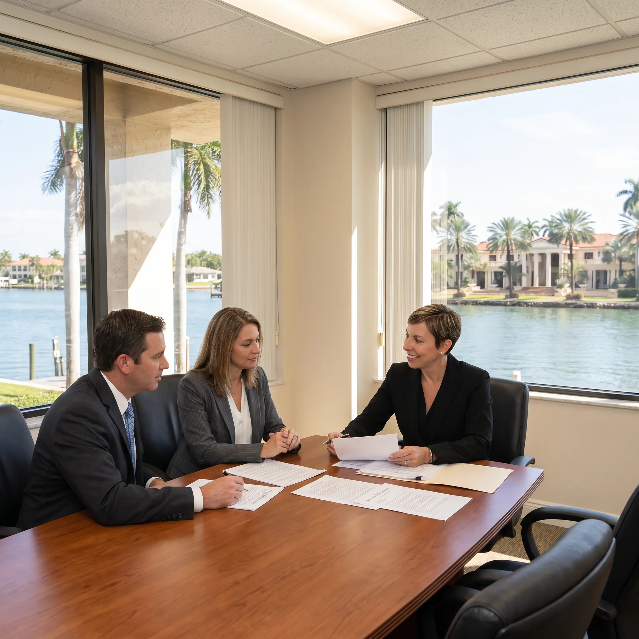 Florida attorney advising clients on a commercial property transaction