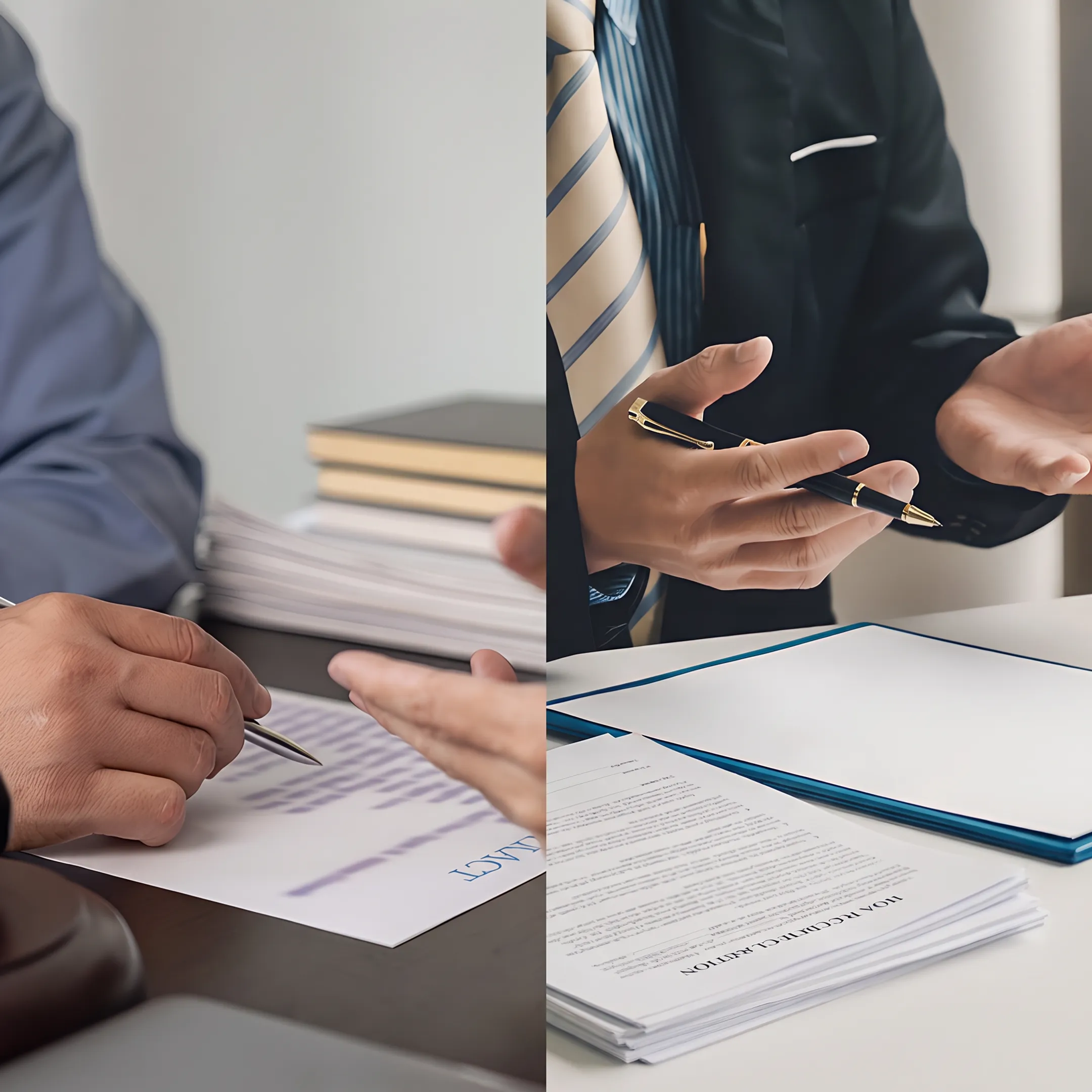 Attorney examining Florida HOA documents during a legal consultation