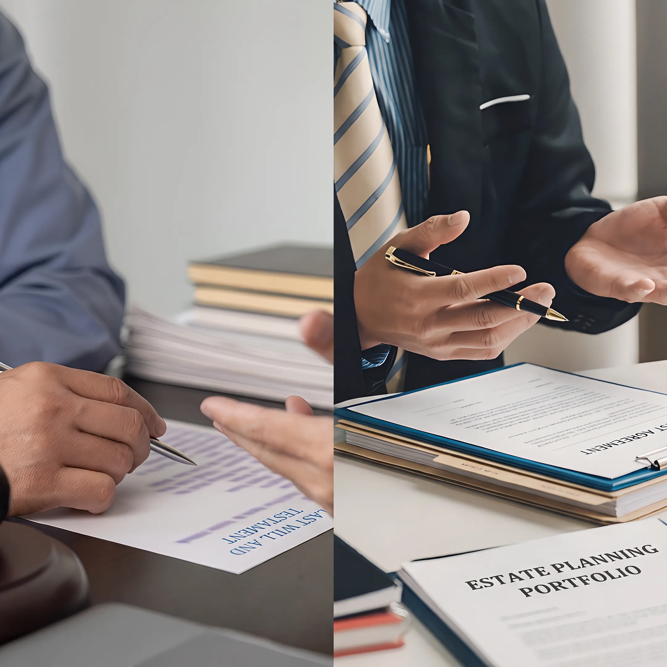 Florida attorney explaining an estate plan to a client