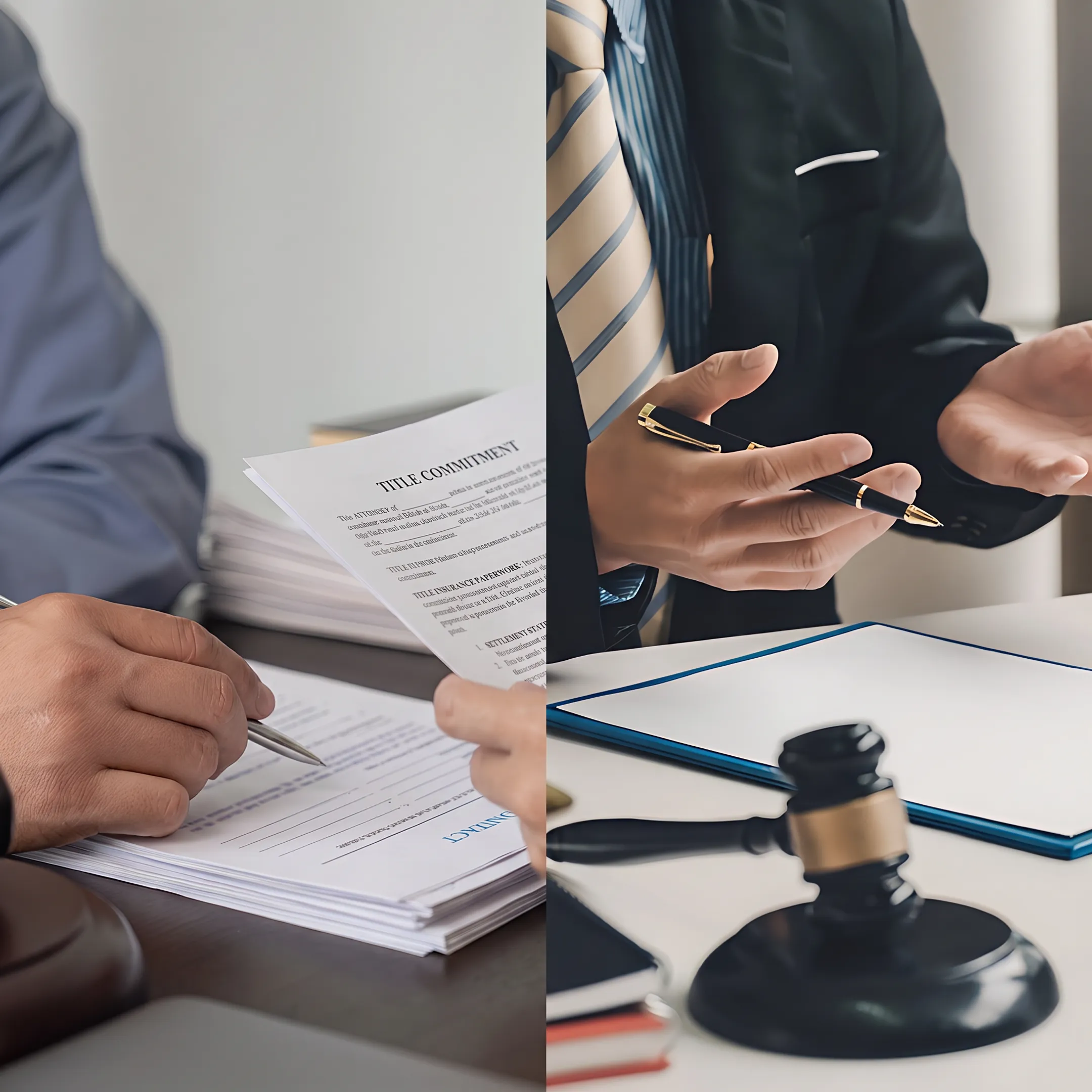 Florida attorney coordinating title and escrow documents for a real estate settlement