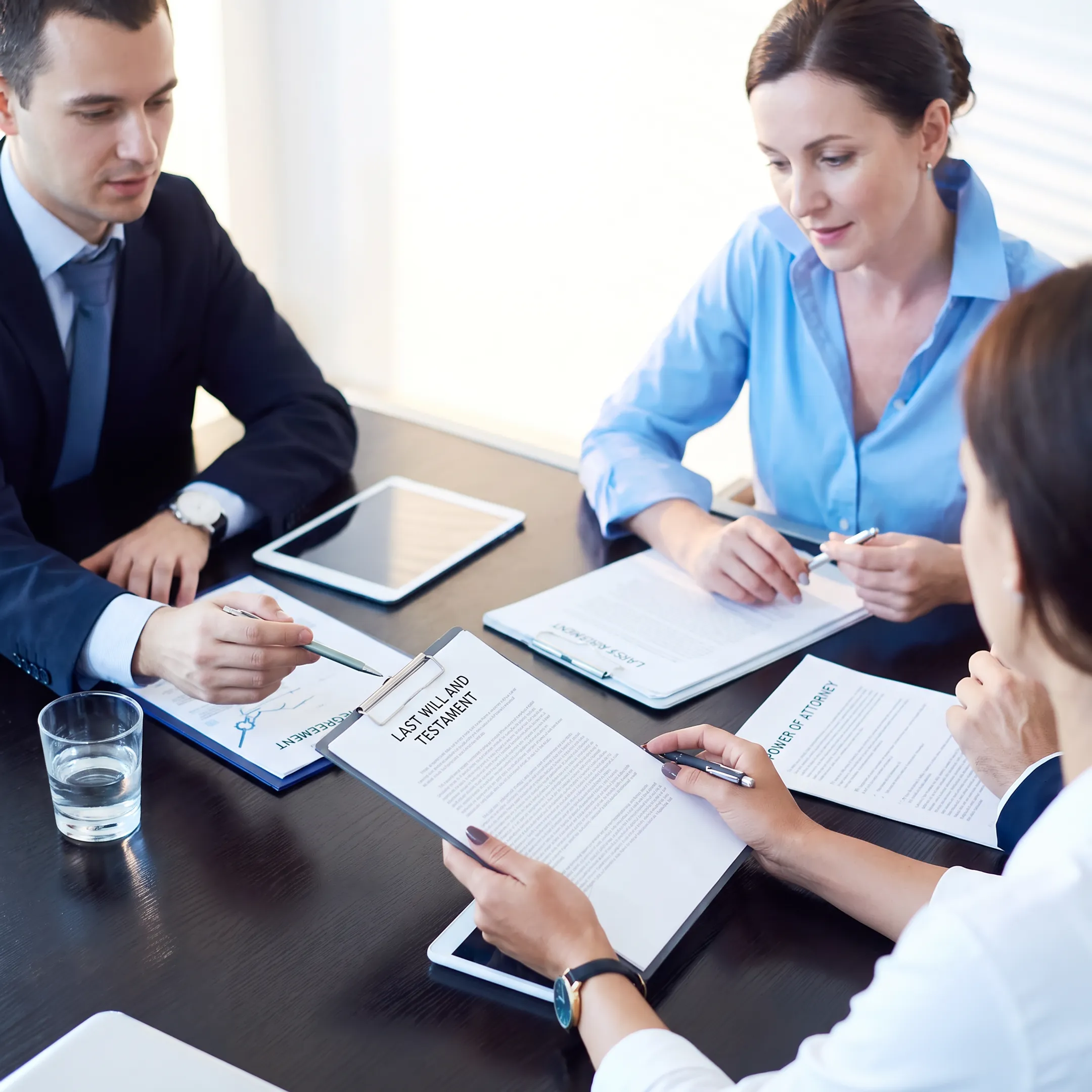 Attorney explaining estate plan documents to a Florida family