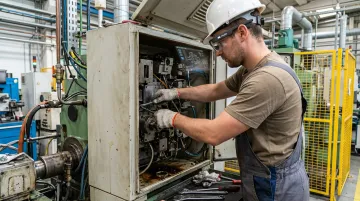 Factory technician wearing Myto AI glasses capturing troubleshooting expertise hands-free