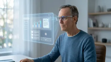 Viture Beast AR smart glasses with Sony Micro-OLED display showing virtual screen