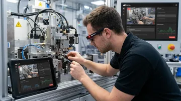 Myto wearable AI glasses capturing technician troubleshooting knowledge on production floor