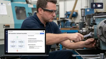 Myto AI wearable glasses capturing operator knowledge during hands-free maintenance workflow