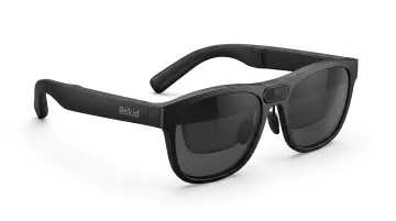 Rokid AI glasses Style consumer wearable with camera and multi-LLM interface